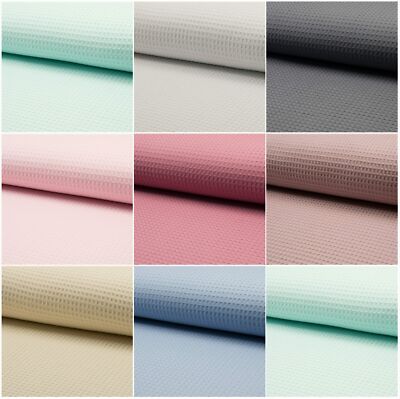 Waffelpique | 8 Farben | Uni Meterware | 0,5m | Waffelpique Stoff | schwere Qual