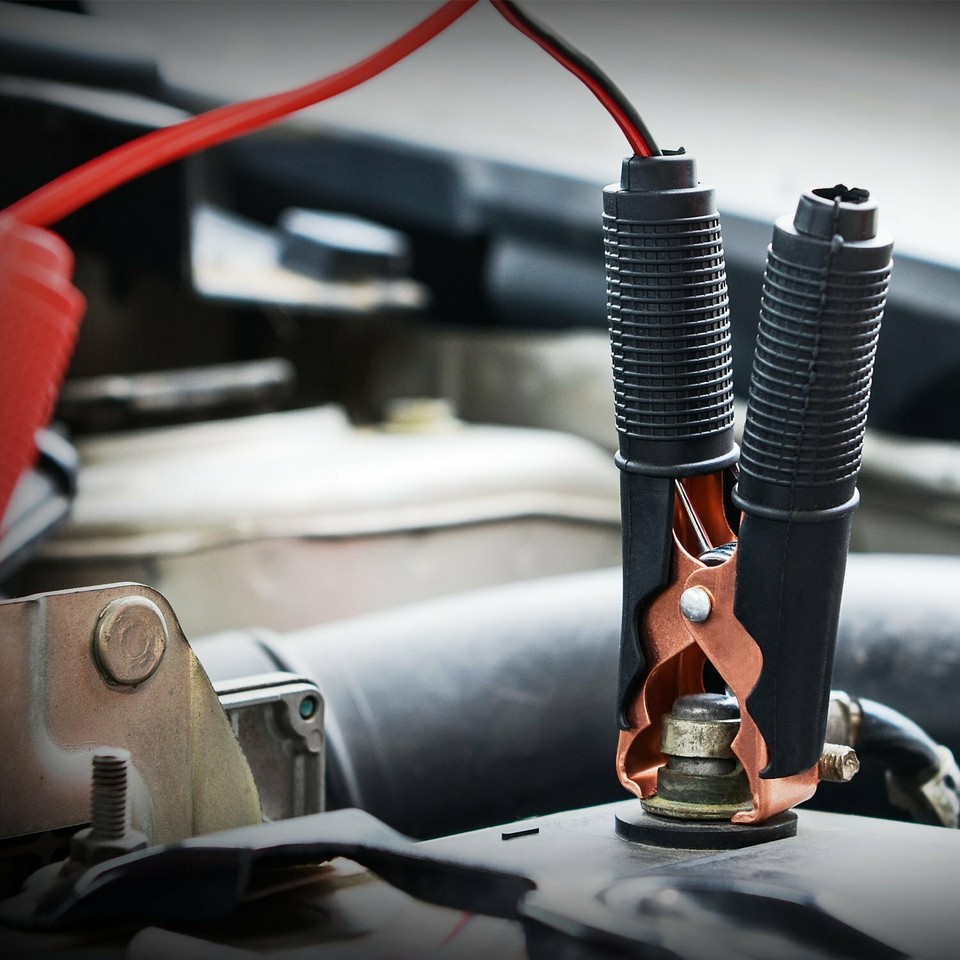 2-Piece 30A Alligator Clip Set – For Jumper Cables, Battery Chargers, 12V Booster Connections