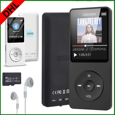 Tragbar Bluetooth MP3 MP4 Player LCD HiFi Bass Musik Spieler FM-Radio Audio 16GB