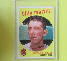 BILLY MARTIN  1959  VINTAGE  Topps  #295  2nd Base  Cleveland Indians
