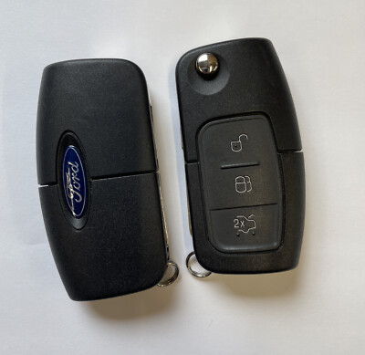 ORIGINAL FORD 3 TASTEN FERNBEDIENUNG KLAPPSCHLÜSSELANHÄNGER FIESTA FOCUS ETC GETESTET 3M5T 15K601 AC
