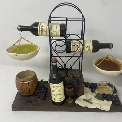 Yankee Candle Wine Bottle Vineyard Grapes Double Wax Tart Warmer Burner