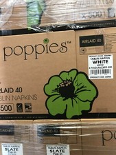 Box Of 500 x White Napkins 40cm x 40 cm Tablin Airlaid 4-Fold Napkin Joblot
