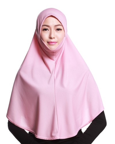 One Piece Women Muslim Hijab Overhead Khimar Burka Niqab Islamic Headscarf Arab - Picture 49 of 51