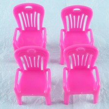 Mesa y Silla Miniatura de Plástico para Casa de Muñecas para Simulación de Comedor Muebles de Cocina para Juguete Mesa y Silla Miniatura de Plástico para Casa de Muñecas para Simulación de Comedor Muebles de Cocina para Juguete
