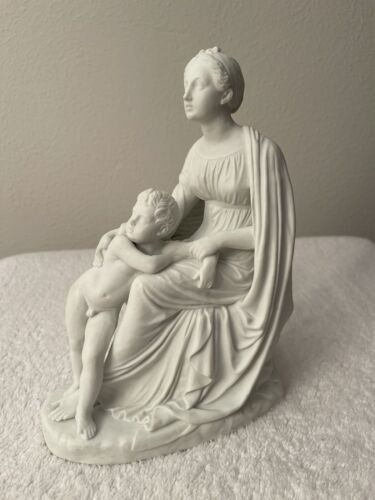 Porcelain Statue Of Roman Mother And Son. Toe Of Boy Chipped - Picture 1 of 6