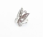925 Sterling Silver Shiny Twist Detail Butterfly Motif Band Ring Sz 6 RG3803 — photo 5