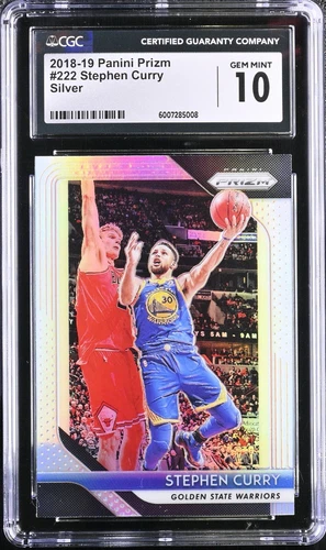 2018-19 Panini Prizm - Silver Prizm #222 Stephen Curry CGC 10 Gem Mint