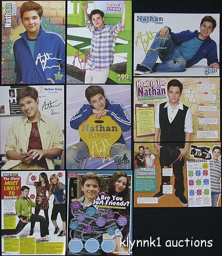 Miranda Cosgrove iCarly Nathan Kress 32 Full page Pinups Articles Lot Z234