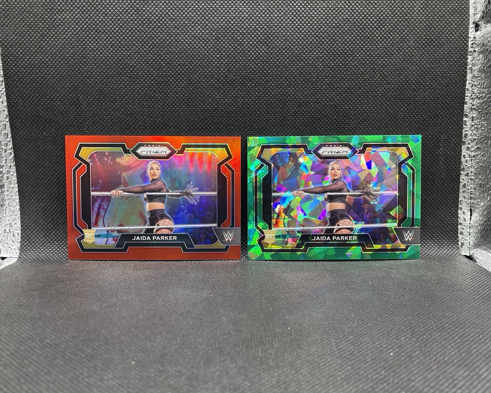 2024 Panini Prizm WWE Jaida Parker Red & Green Ice Prizm Rookie Cards #293/299