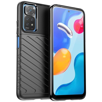 Schutz Hülle gepanzert für Xiaomi Redmi Note 11 Pro Silikon Slim Case Cover matt