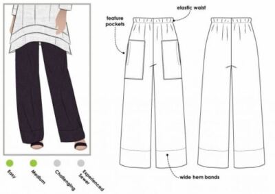 Stil Bogen Schnittmuster Gänseblümchen Hose Größen 4-16