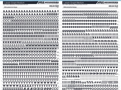 MECANORMA Dry Transfer Lettering A3, Typography, #150 LUBALIN Graph ...