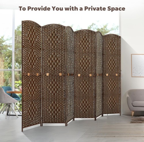 Room Divider 2-in-1 Room Divider 4/6 Panel for Room Separation Privacy Screen - Picture 16 of 38
