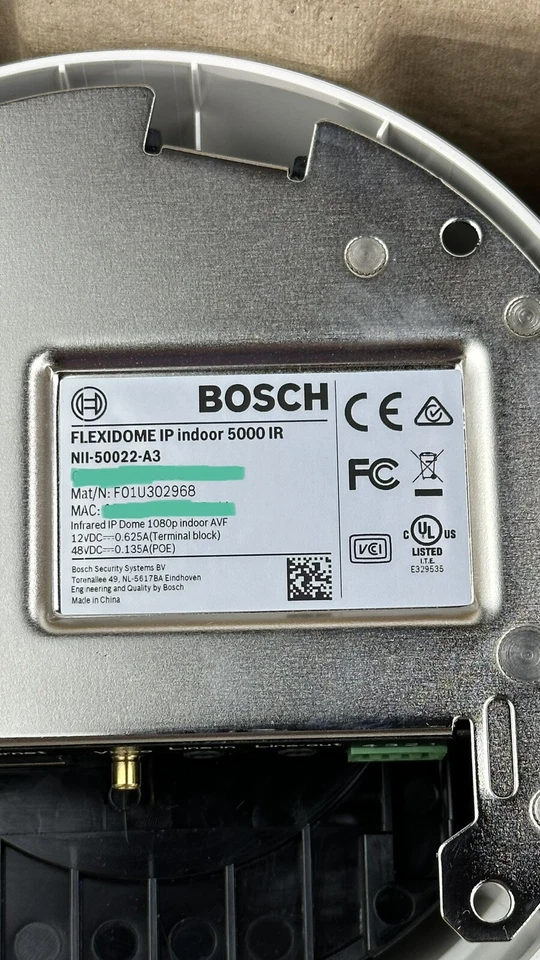 Bosch NII-50022-A3 Flexidome IP 5000 HD 1080p 3-10mm Camera AVF F1.3 Indoor Dome - Image 4 of 4