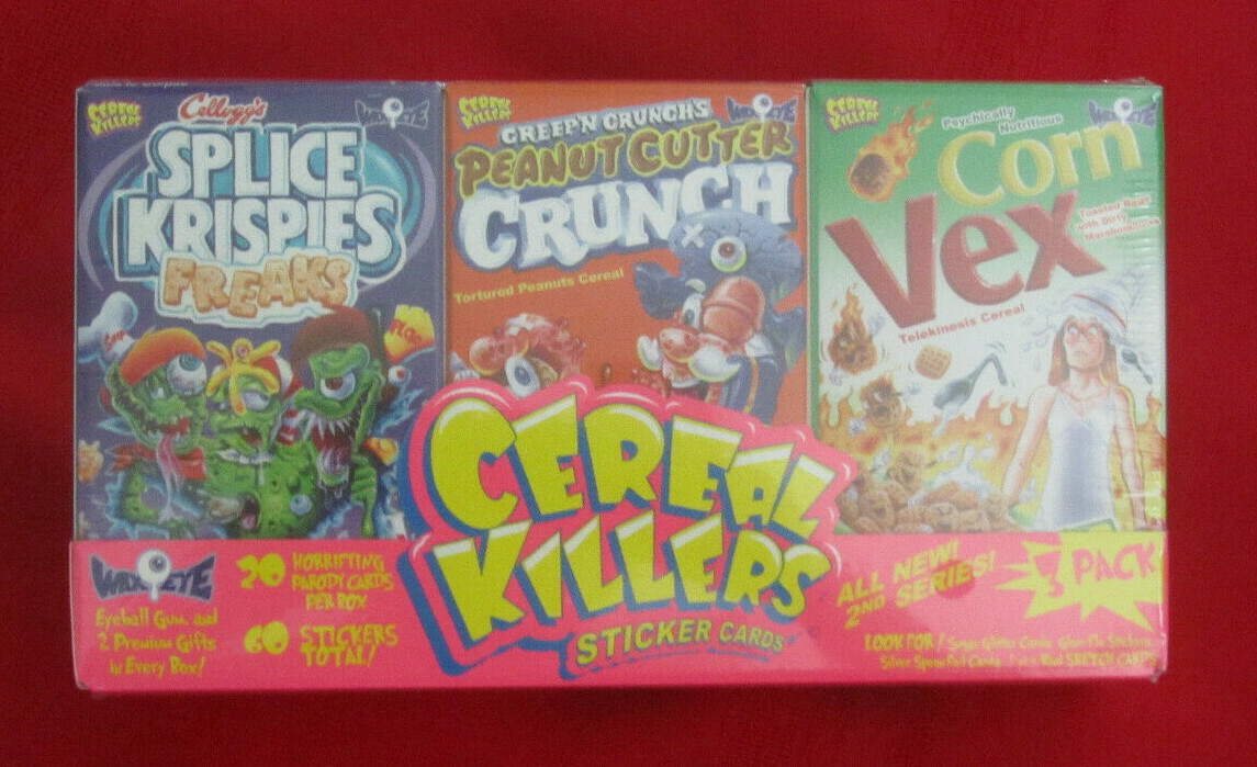 WaxEye CEREAL KILLERS Series 2 Trading Card & Sticker MiniCereal 3pk