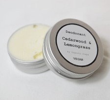 Natural Organic ingredients Deodorant Cedarwood Lemongrass vegan  55g handmade