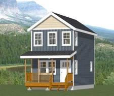 14x26 Tiny House -- 493 sq ft -- PDF FloorPlan -- Model 1