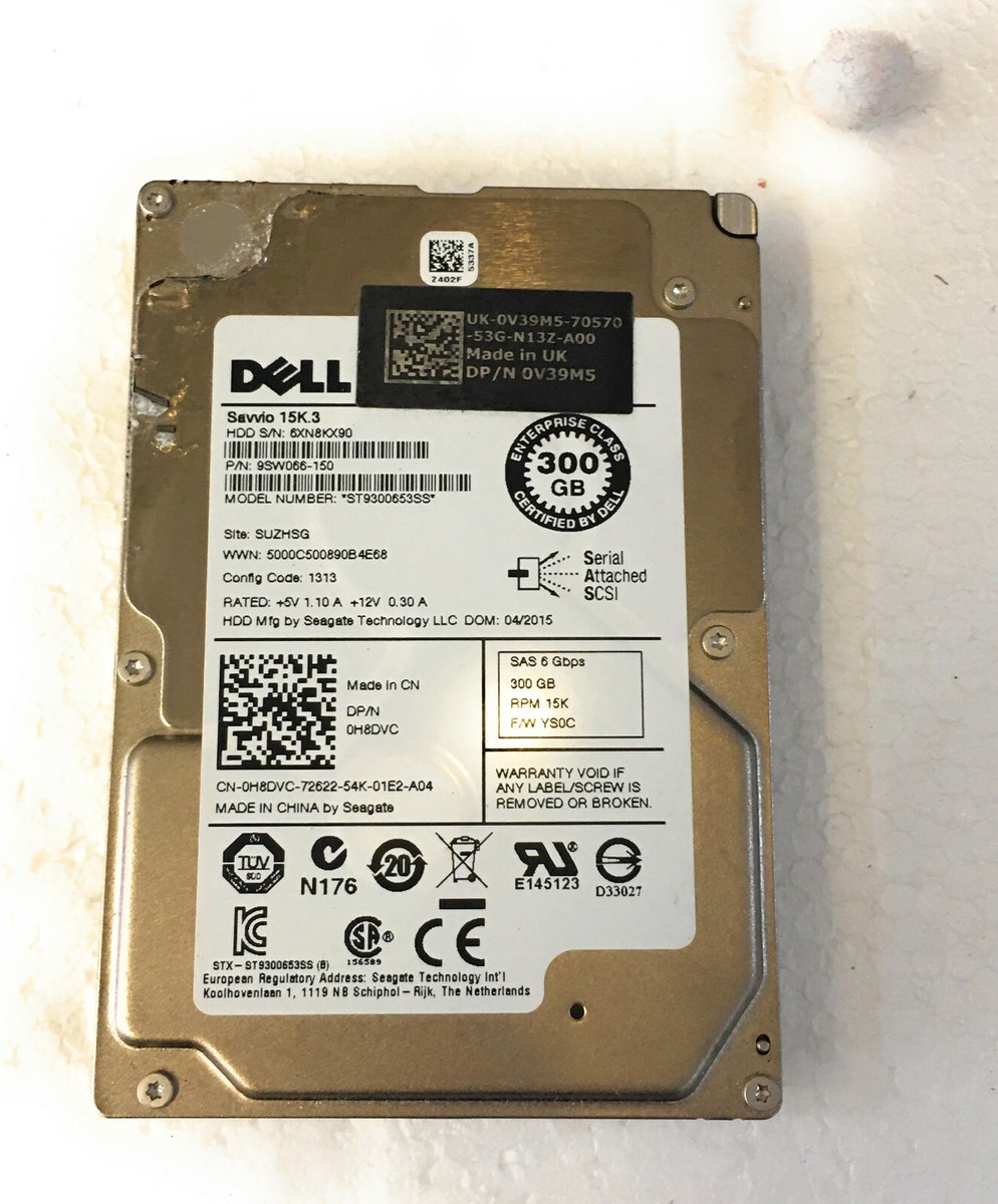 Seagate ST9300653SS 300ギガバイト SAS 2.5インチ ハードドライブ
