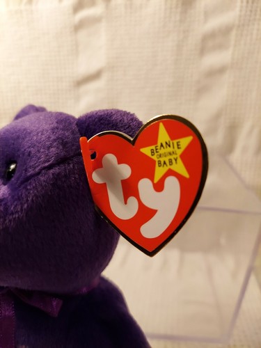 RARE Princess Diana TY Beanie Baby Bear 1997 Retired Vintage - Happy Mom Day! - Picture 2 of 7