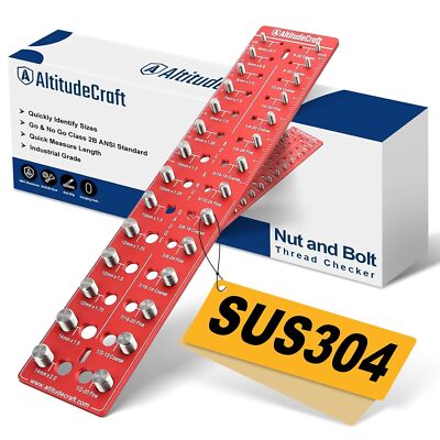 Thread Checker, Nut and Bolt Thread Checker, Bolt Size and Thread Gauge,...