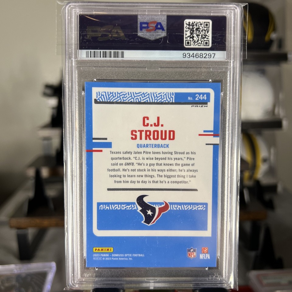 2023-optic-244-cj-stroud-psa-9-purple-shock-prizm-rated-rookie-card-rc