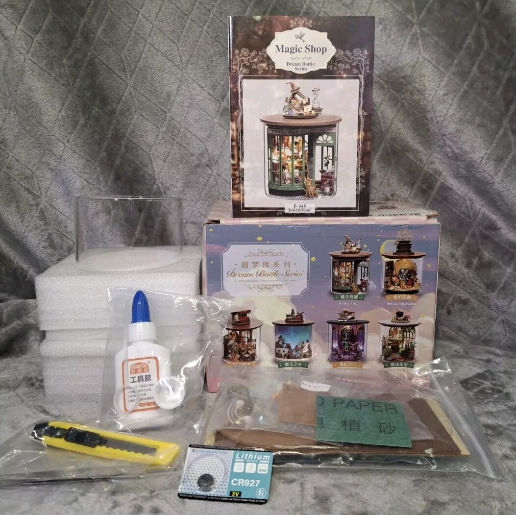 Magic House Building Kit Miniature NEW Dream Bottle Series Lights Craft DIY
