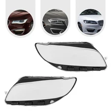 Pair Headlight Lens Cover For Lincoln MKZ 2017-2020 Headlight Clear Lens LH+RH