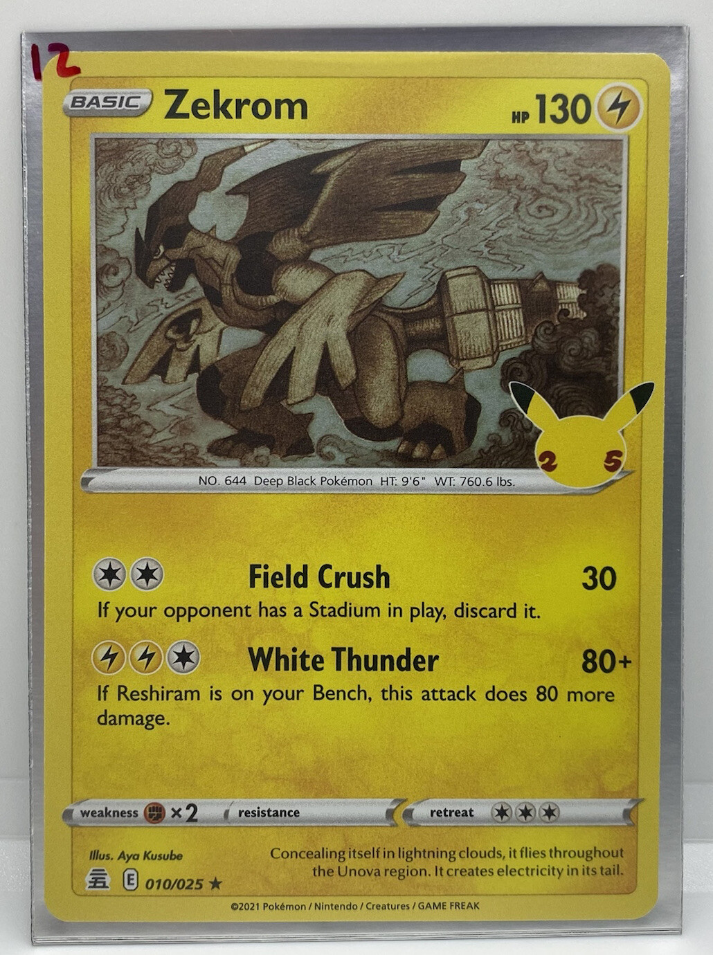 Zekrom Pokemon Celebrations 25th Anniversary Holo Rare 010/025 eBay