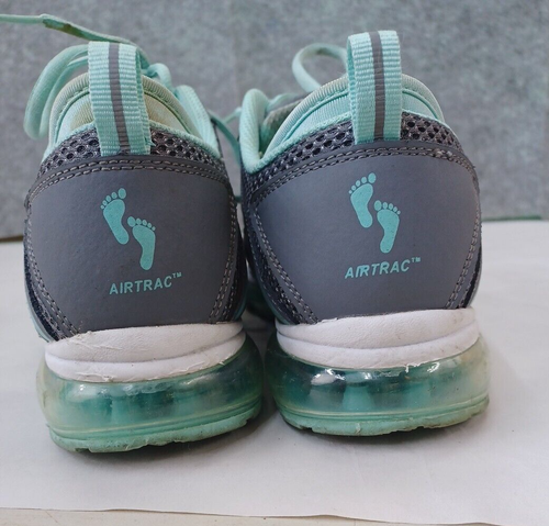 Cheeks by Tony Little Athletic Shoes Air Trac Trainer Sneakers Gray Aqua Trim 9 - Picture 3 of 12