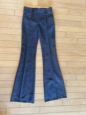 NOS H Bar C Ranchwear Vtg Womens Flared Pants Rodeo Cowboy Tomboy Blue-28  Waist