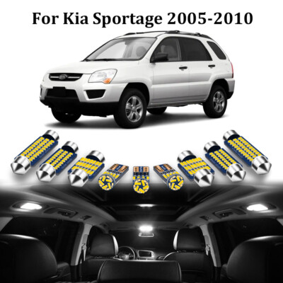 14Pc Super White Car Interior LED Light bulb Kit Pack for 2005-2006 Kia Sportage 14Pc Super White Car Interior LED Light bulb Kit Pack for 2005-2006 Kia Sportage