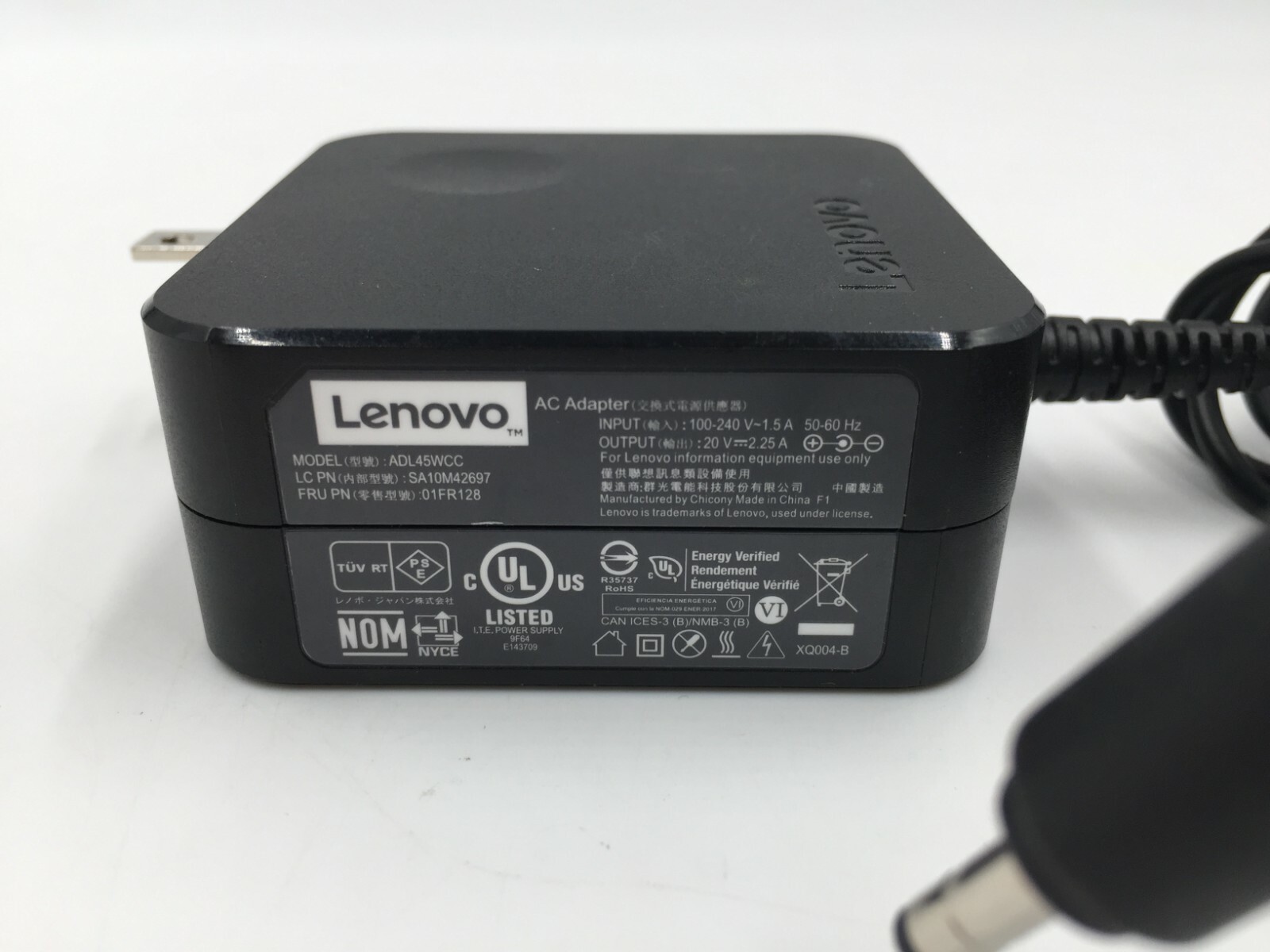 GENUINE  Lenovo 45W AC Adapter Power Charger ADL45WCC PA-1450-55LL #U8548 -F/S