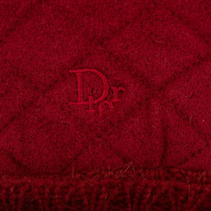 Authentic Christian Dior Vintage Gloves Wool Nylon Red Deadstock Not Used - Image 3 of 4