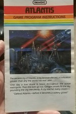 Imagic Atlantis Game Program Instructions Manual Booklet-1982-Atari 2600