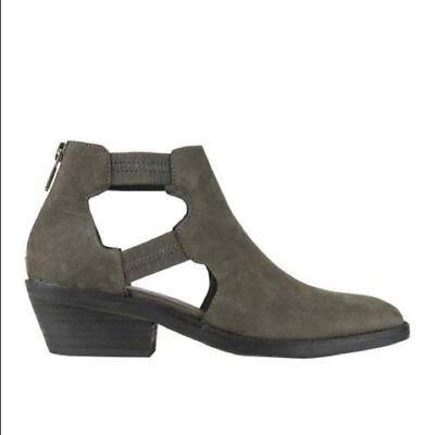Eileen Fisher Vanda Tumbled Nubuk Booties  Graphite  SZ 7.5