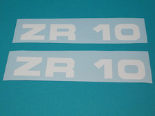 Zündapp "ZR 10" Aufkleber Motorverkleidung Trittbrett Schriftzug weiß Typ 447 