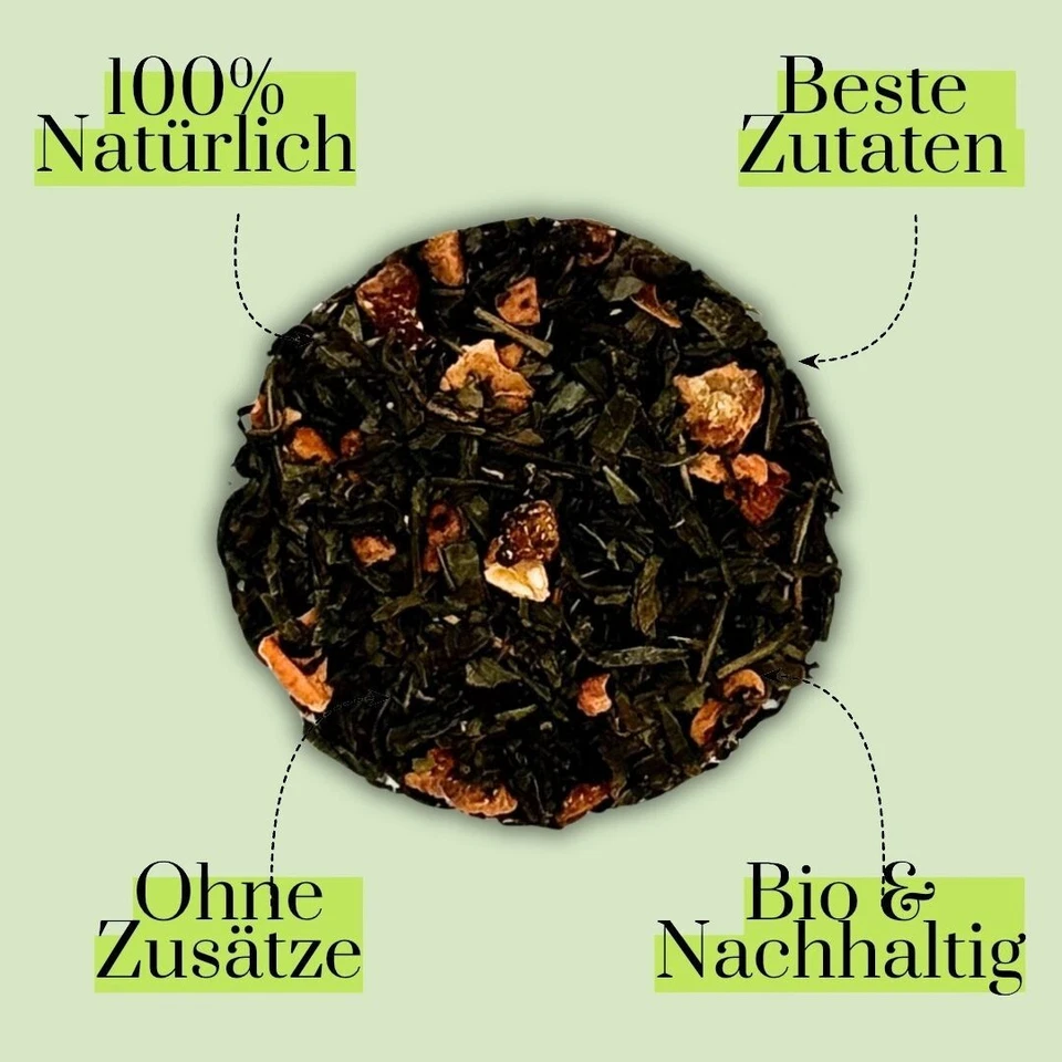 Granatapfel Holunderblüte Bio Grüntee Sencha Antioxidantien feiner Genuss Biovic - Bild 3 von 4