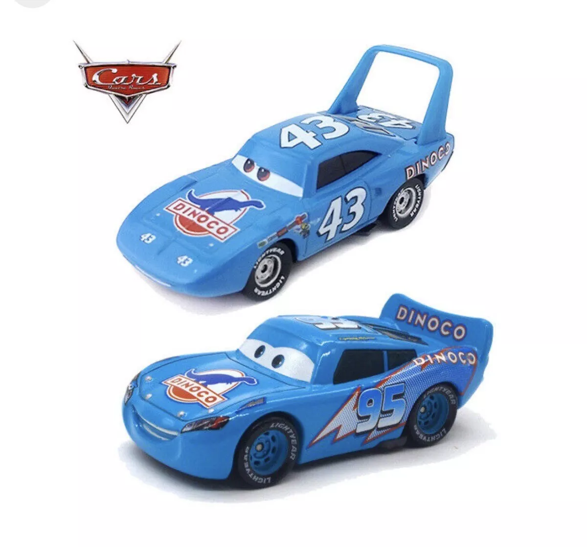 Mattel Disney Pixar Cars Dinoco Lightning McQueen Diecast Toys 1:55 Car  Loose