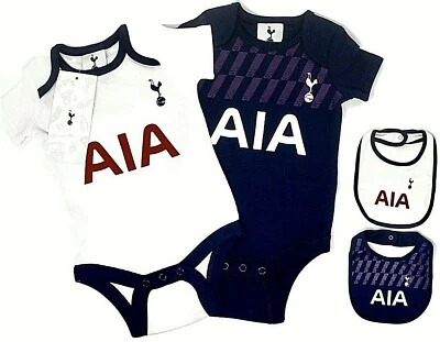 TOTTENHAM HOTSPUR FC SPOREN BABYS BODY KINDERWAGENANZUG BABY MITWACHSENDE WESTEN 2er Pack