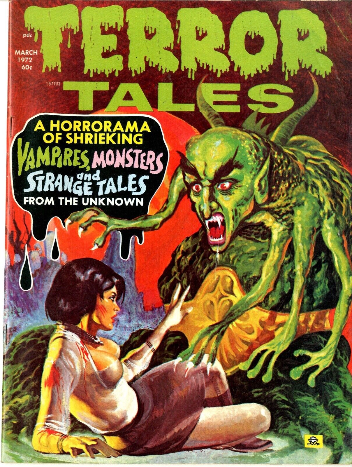 Terror Tales  Magazine  # 2   Vol 4    FINE VERY FINE   March 1972    Many creat