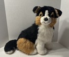 Vtg Chrisha Playful Plush Australian Shepherd Realistic Stuffed Animal ‘88 READ