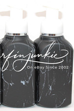 Bath  Body Works Soap Holder Foam Foaming Foam Black Marble Ceramic 2 Piece New