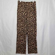 Reformation Sera Leopard High Rise Straight Leg Pants Size 10