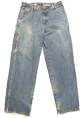 Vtg 90s Wu Wear Tang Blue Hip Hop Method Man Straight Carpenter Jeans Mens 38x32