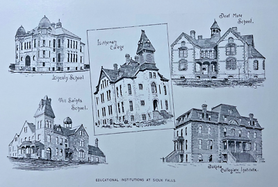 #ad 1891 South Dakota Astor Memorial Ashland Park Illinois Central Depot Sioux Falls $29.99