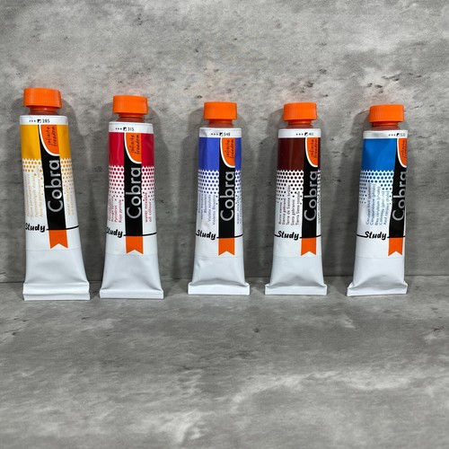 5 Royal Talens Cobra Study Water Mixable Oil Colour Paint 40 ml Tubes NEW Winsor