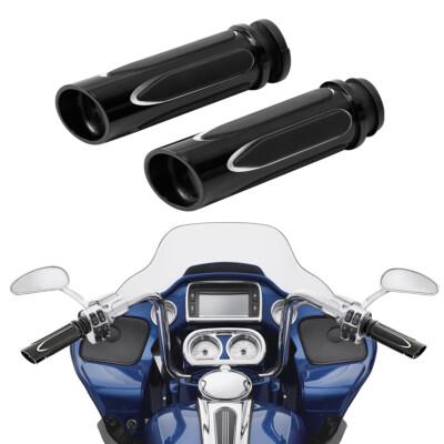 1'' 25mm CNC Electric Handle Bar Grips Fits For Harley Touring Street Road Glide