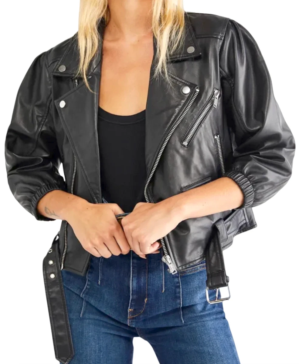 Deadwood crop top biker jacket