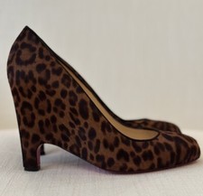 Christian Louboutin leopardato zeppa tacco morphing 100 capelli di vitello taglia 40